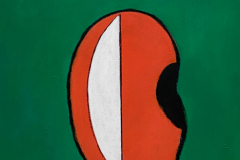 Protoescritura (green).  Acrylic on canvas, 120 x 60 cm